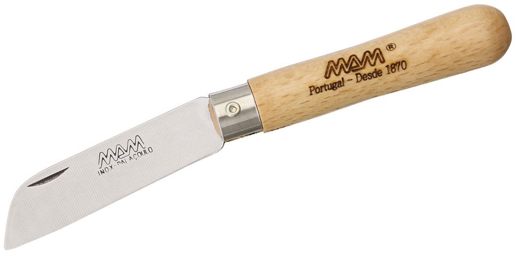 MAM Filmam 81 Kitchen Sharpening Stone, Beech Wood Handle - KnifeCenter