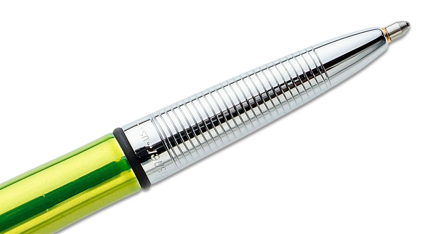 Fisher Aurora Borealis Green Translucent Bullet Space Pen with Clip -  KnifeCenter - 400LGCL