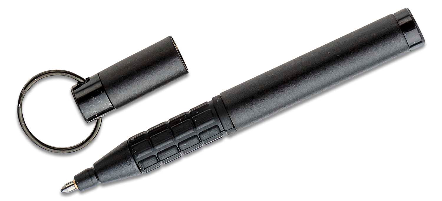 Fisher Trekker Black Matte Keychain Pen with Fisher Rubber Comfort Grip,  Gift Box - KnifeCenter - 725B