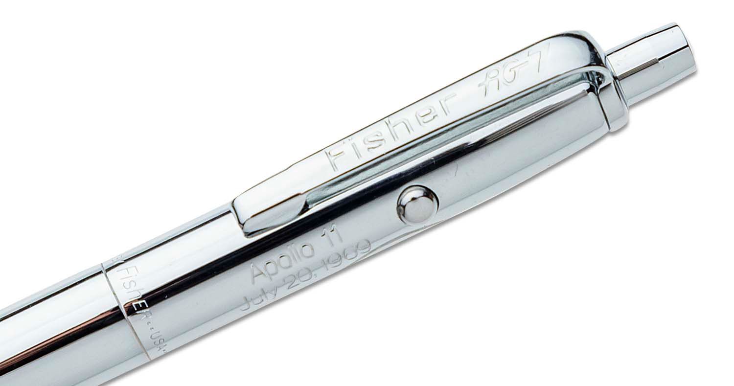 Fisher Chrome Plated Retractable Shuttle Space Pen - KnifeCenter - CH4