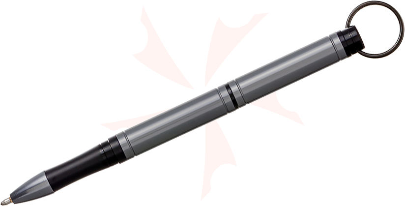 Fisher Gray Anodized Aluminum Backpacker Pen w/ Keychain, Space