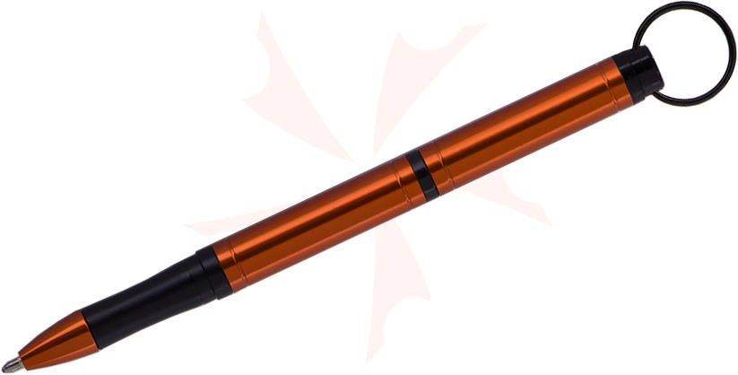 Fisher Orange Anodized Aluminum Backpacker Pen w/ Keychain, Space