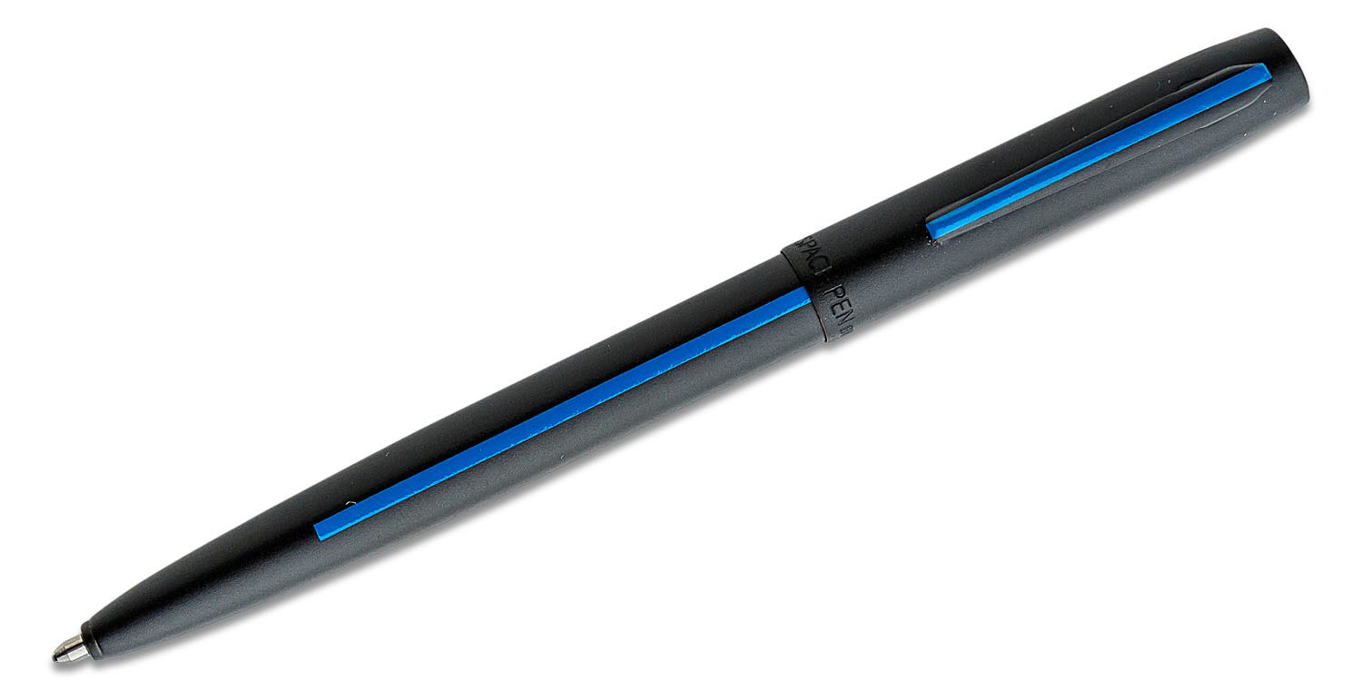 Fisher Space Cap-O-Matic Pen - Law Enforcement Blue Line Imprint