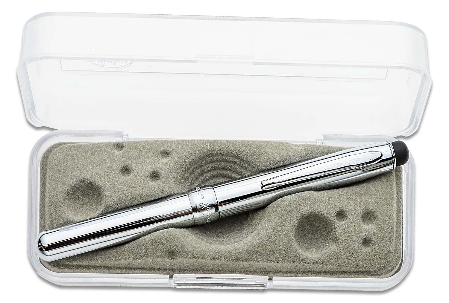 Fisher X-750 Space Pen with Stylus, Chrome Plated - KnifeCenter