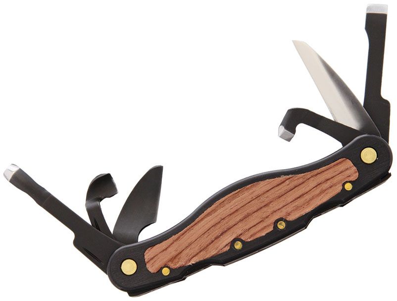 Flexcut Carvin' Jack Left-Handed 4 1/4" closed six blade multi-tool with two sco 