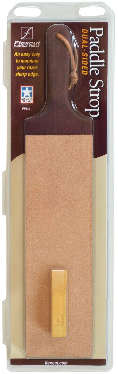 Brown Leather Strop with Compound - Get Razor-Sharp Edges with