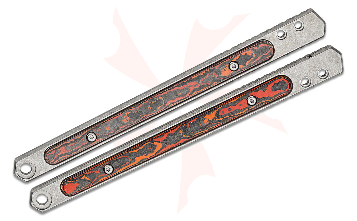 Flytanium Stonewashed Titanium Handles for Kershaw Lucha, Mars