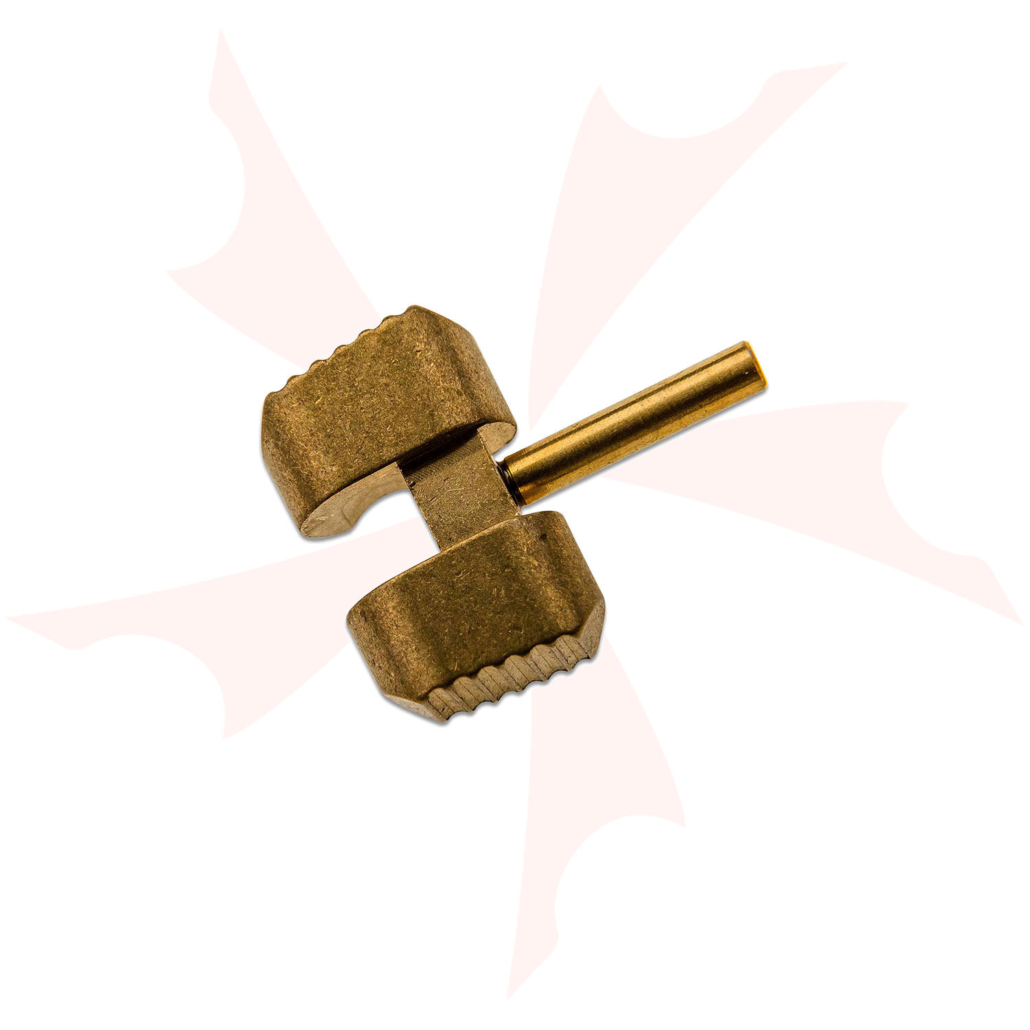 Flytanium Brass Ball Cage Lock for Spyderco Manix 2, Stonewashed