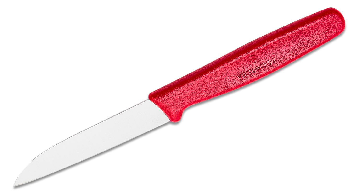 Victorinox Standard 3.25" Sheepsfoot Paring Knife, Red Polypropylene (Old Sku - KnifeCenter - 5.0401.S