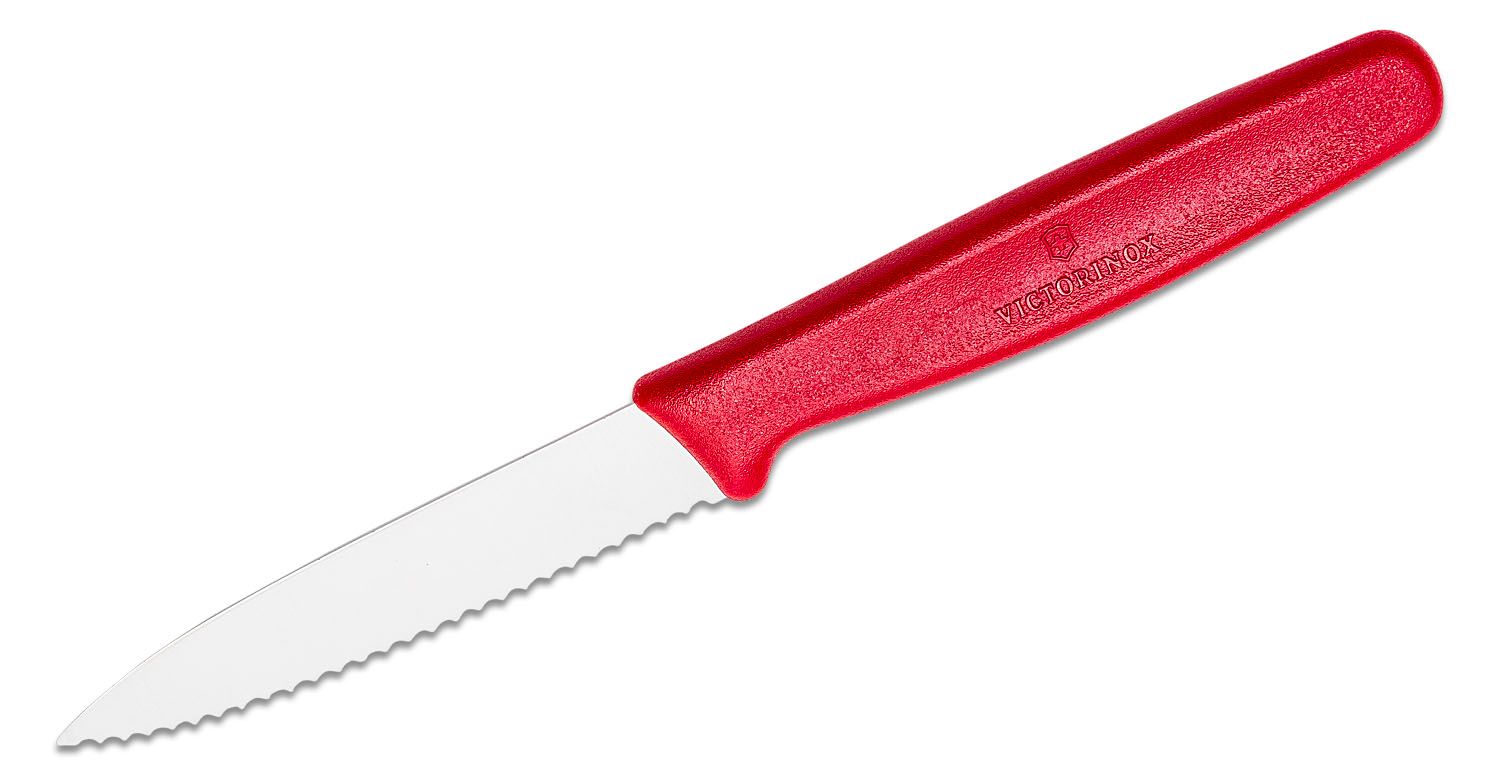 ZYLISS Serrated Paring Knife 3 3/4-Inch Stainless Steel Blade Red