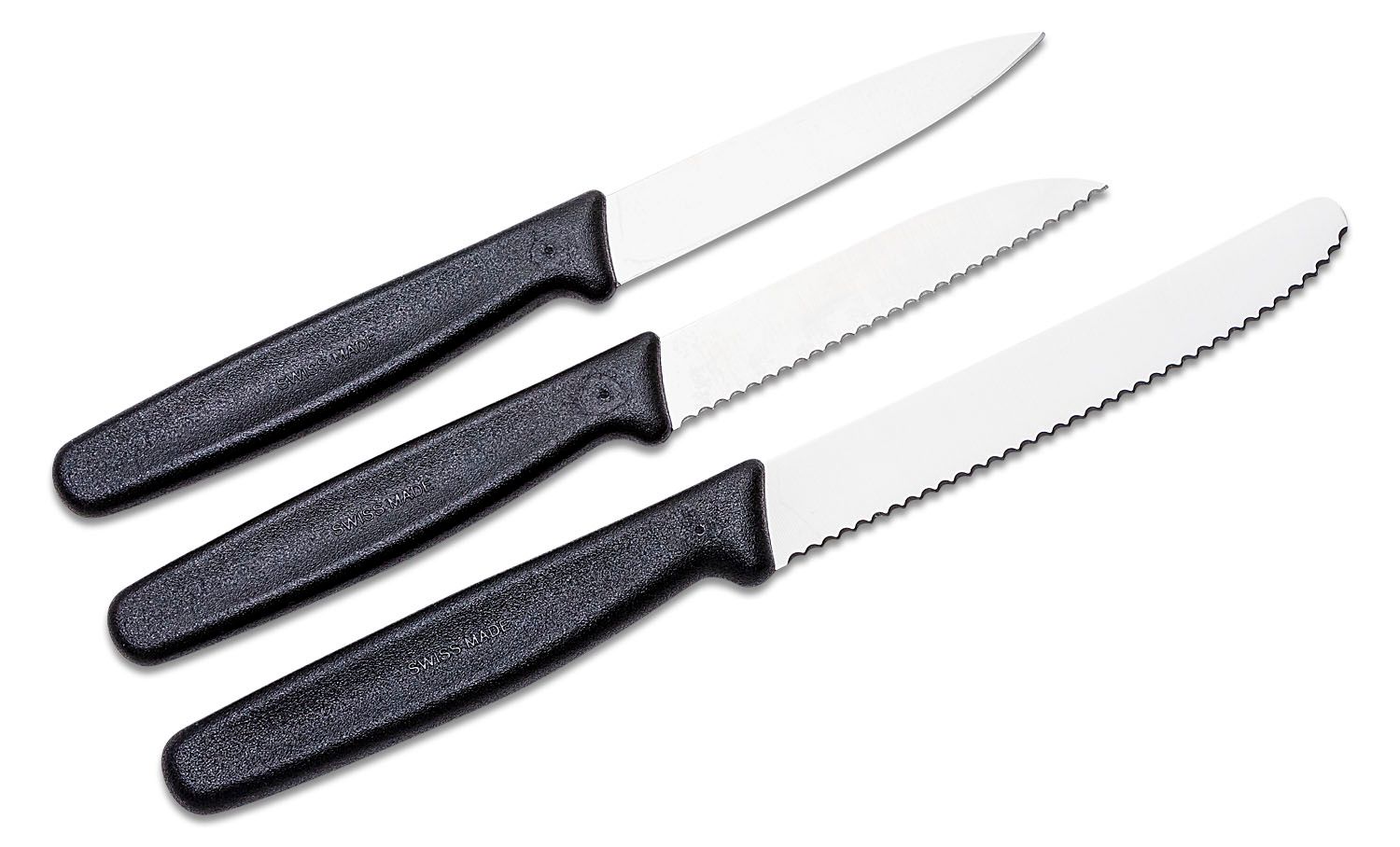 Victorinox Swiss Classic 3 Piece Kitchen Paring Knife Set, Black ...