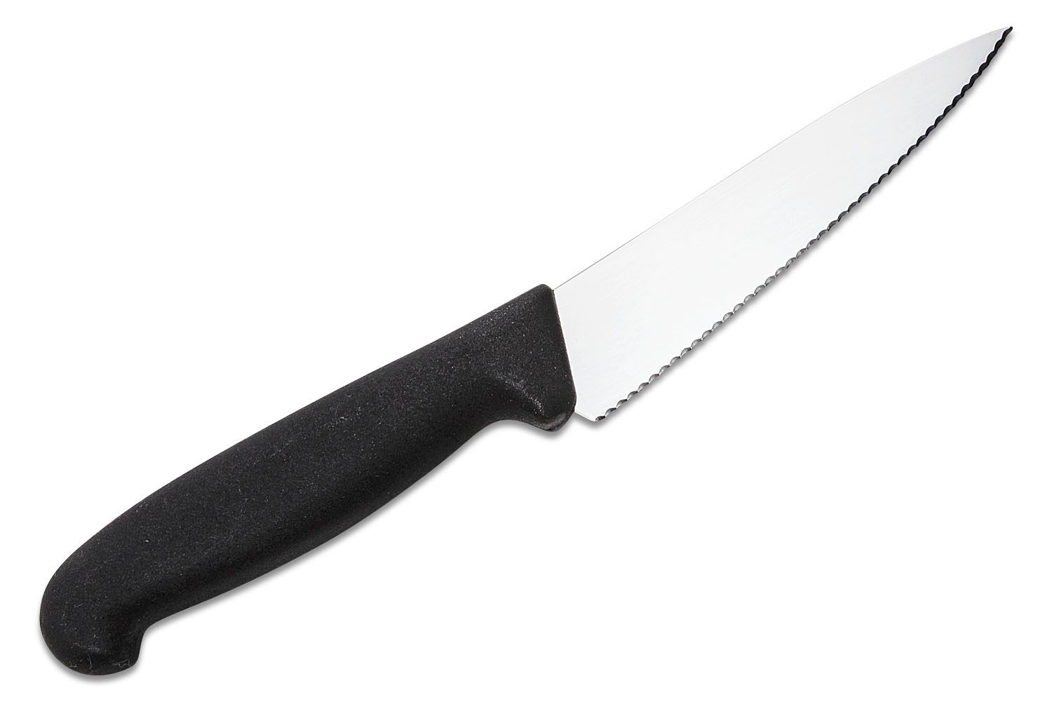 Victorinox Forschner 6-Piece 4.5 Serrated Steak Knife Set, Round Tip,  Black Polypropylene Handle - KnifeCenter - 6.7833-X8