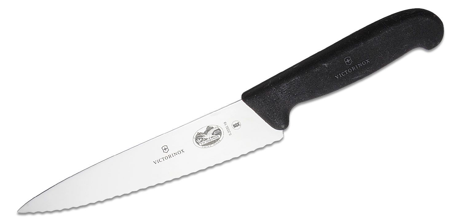  Forschner/Victorinox Chef's Knife, 6 in Straight, 1 1/4 in Wide  at Black Fibrox Handle Model 40570 (Replacement for 88570): Flatware Fruit  Knives: Home & Kitchen