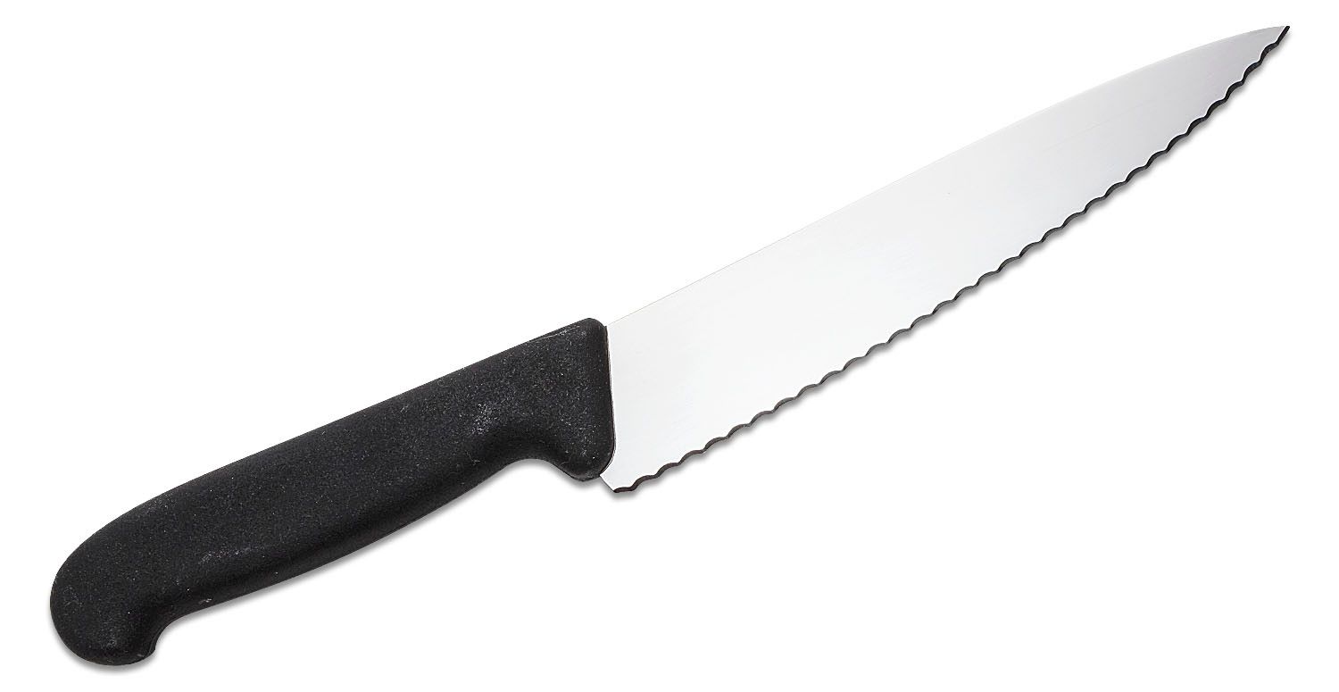 Victorinox Fibrox Serrated Chef Knife, 6 inch, Various Colors, Black