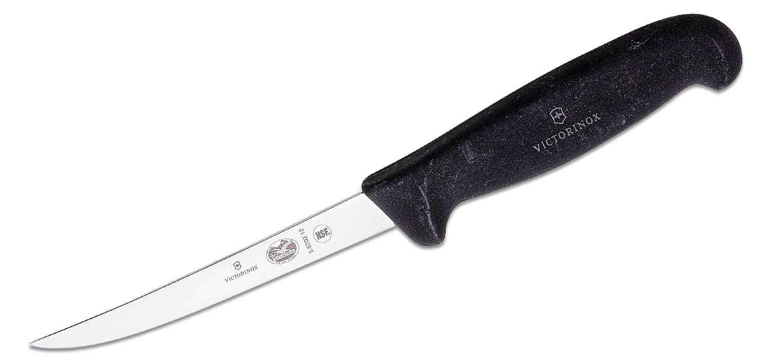 Victorinox Curved Semi-Stiff Boning Knife w/ 6 Blade, Black