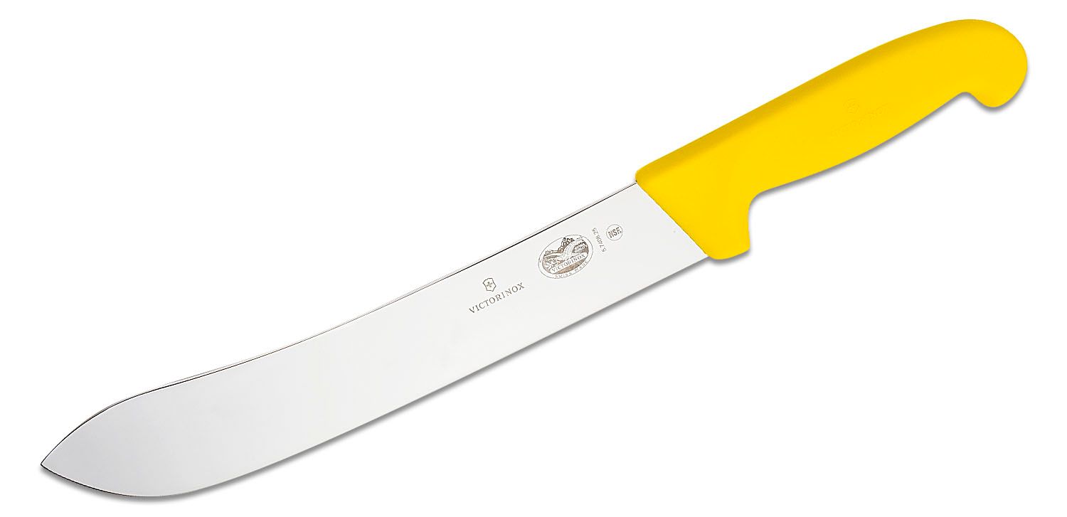 Victorinox Forschner Fibrox 9.5 Butcher Knife, Yellow TPE Handle (Old Sku  40472) - KnifeCenter - 5.7408.25