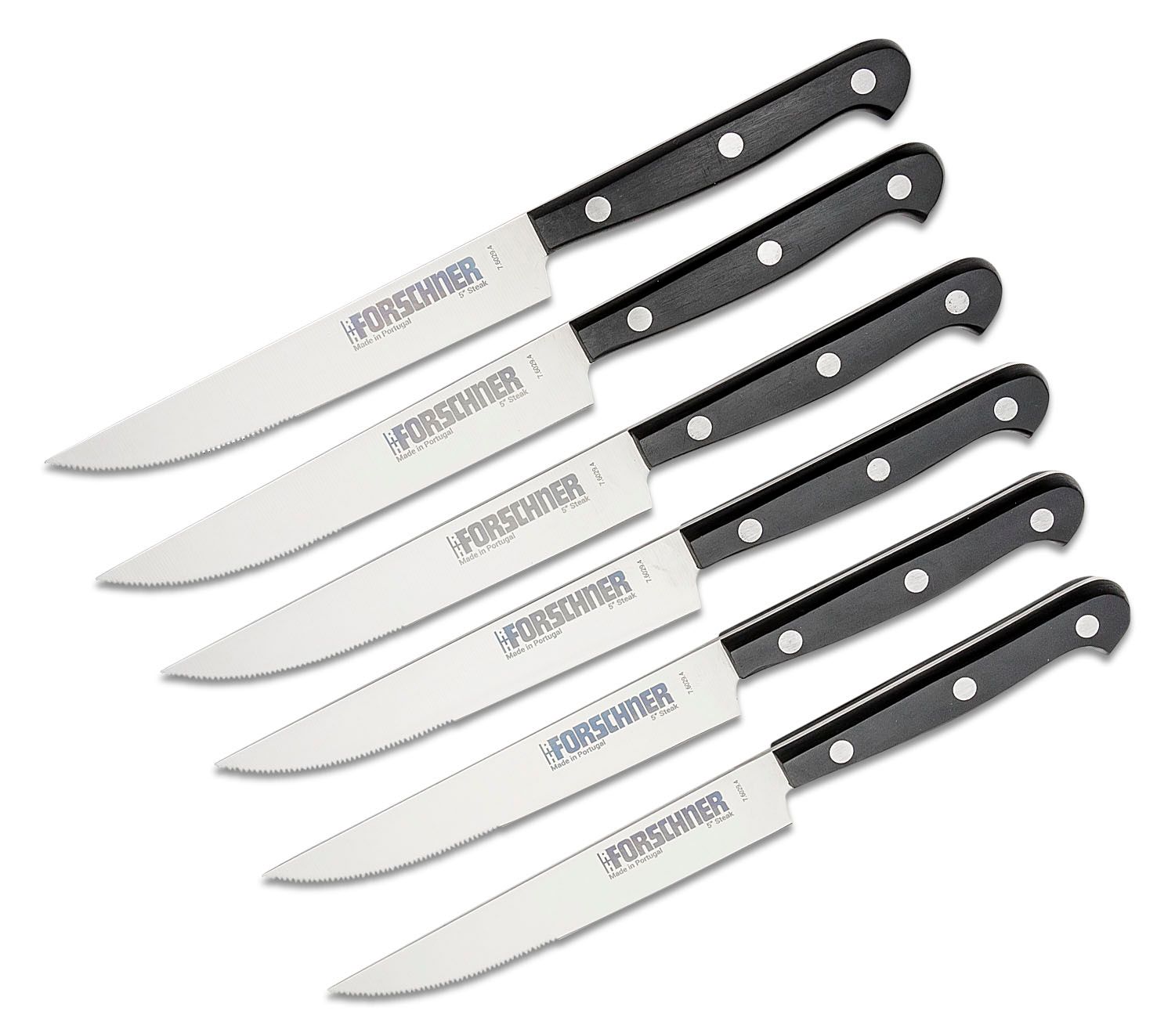 Victorinox Swiss Army Forschner 6-Piece 5 Steak Knife Set with POM Handles  (Old Sku 46799) - KnifeCenter - 7.6029.61-X1