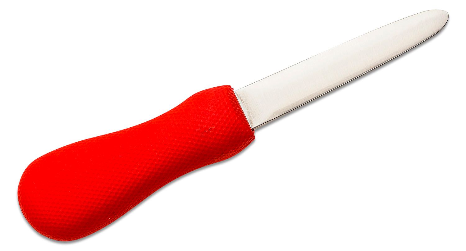 Victorinox 4 Oyster Knife, Galveston Style, Red Supergrip Handle