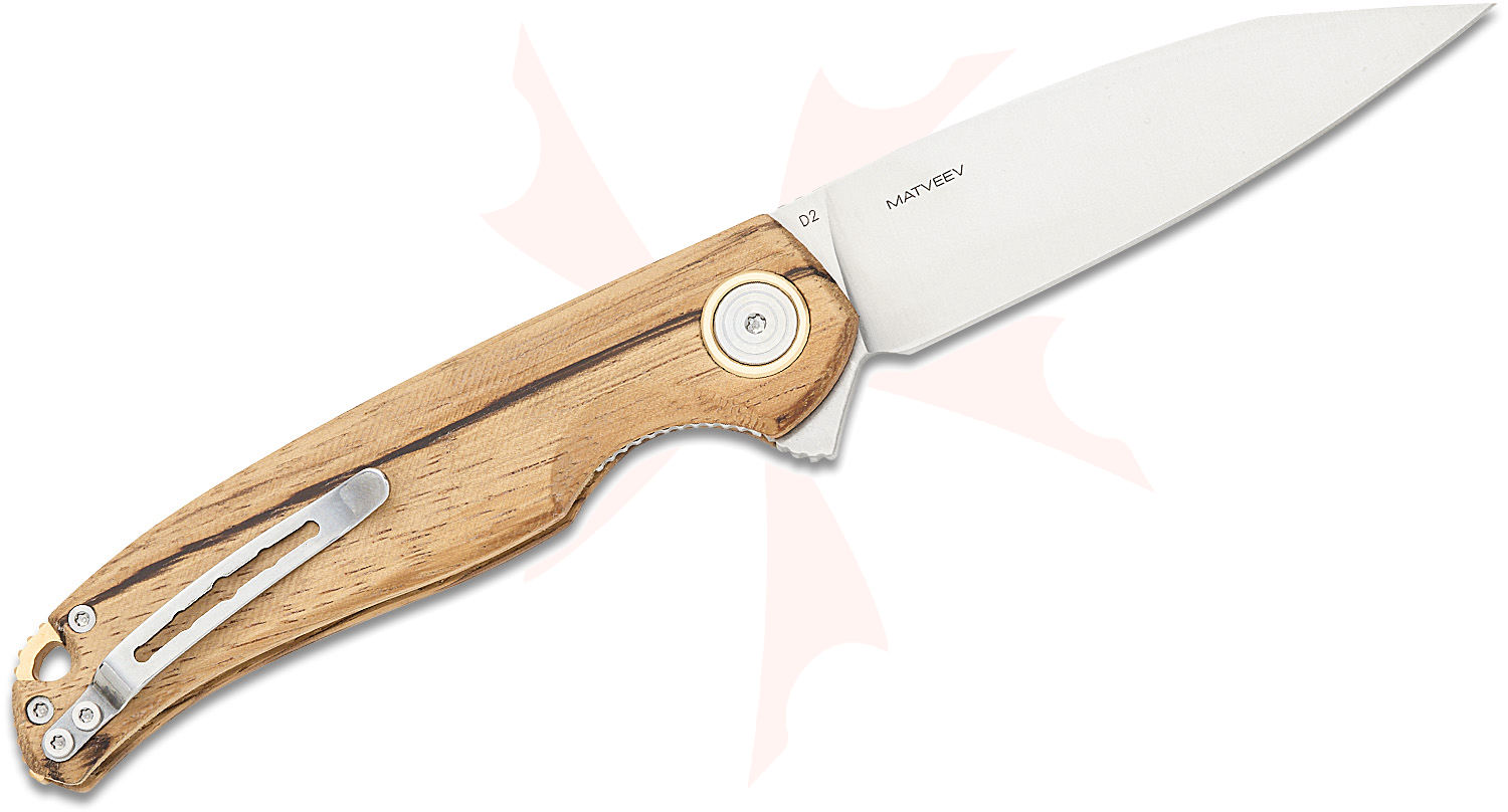Fox BlackFox BF-760 W Argus Liner Lock Flipper Knife 3.54