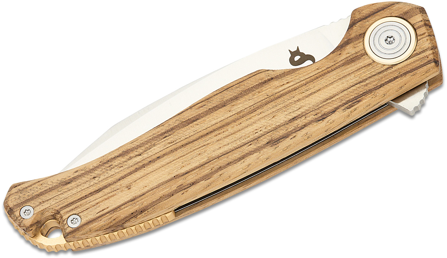 Fox BlackFox BF-760 W Argus Liner Lock Flipper Knife 3.54