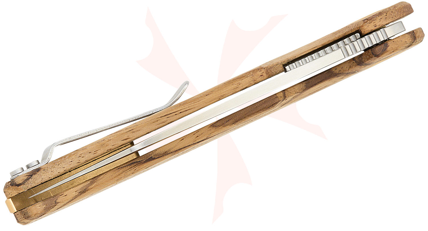 Fox BlackFox BF-760 W Argus Liner Lock Flipper Knife 3.54