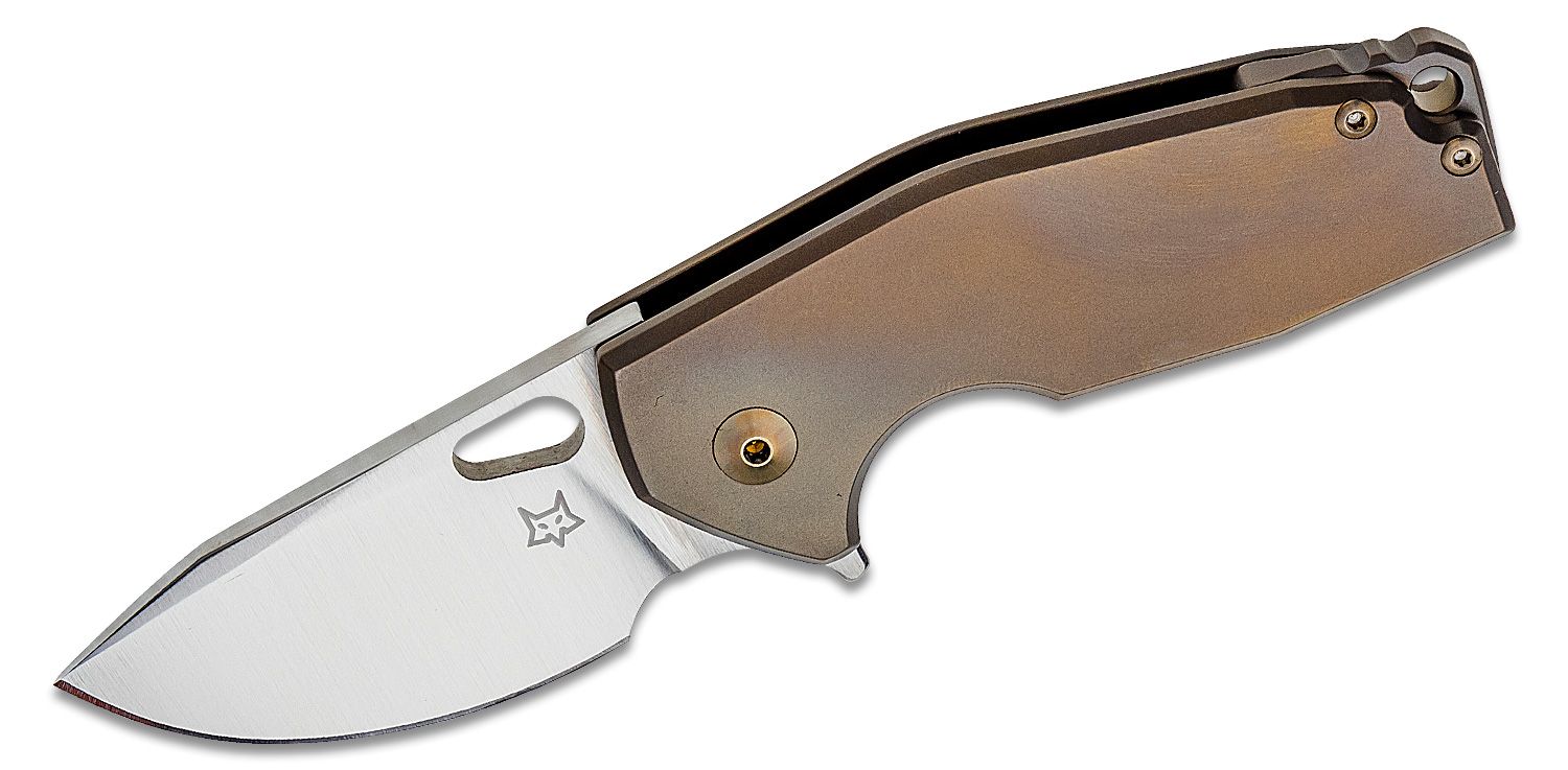 Fox FX-526LE BR Limited Edition Jesper Voxnaes Suru Flipper Knife 2.32  Satin Plain Blade, Bronze Anodized Titanium Handles, Bronze Hardware -  KnifeCenter - 01FX900 - Discontinued