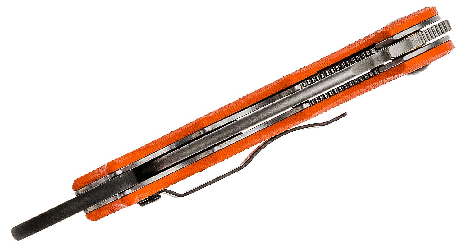 Fox FX-599TK Folding Karambit Trainer 2.56 420C Bead Blast Blade, Orange  G10 Handles - KnifeCenter - 01FX599TK