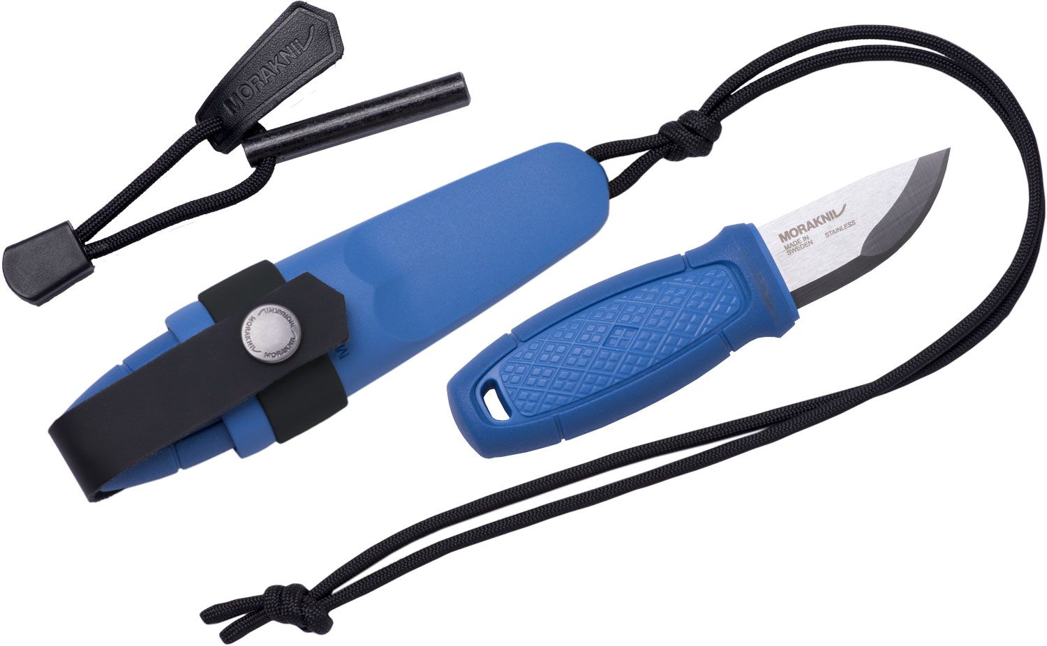 Morakniv Eldris Pocket-Size Neck Knife Kit Fixed 2.2 12C27 Blade, Fire  Starter, Paracord, Blue Polypropylene Handle - KnifeCenter - M-12631