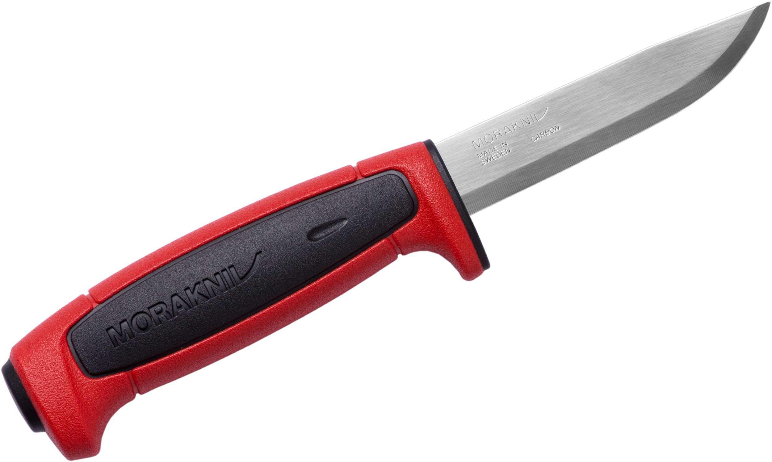 Morakniv Mora of Sweden Basic 511 Fixed 3.5 Carbon Steel Polished Plain  Blade, Red/Black Polypropylene Handle, Polymer Sheath - KnifeCenter -  M-13245