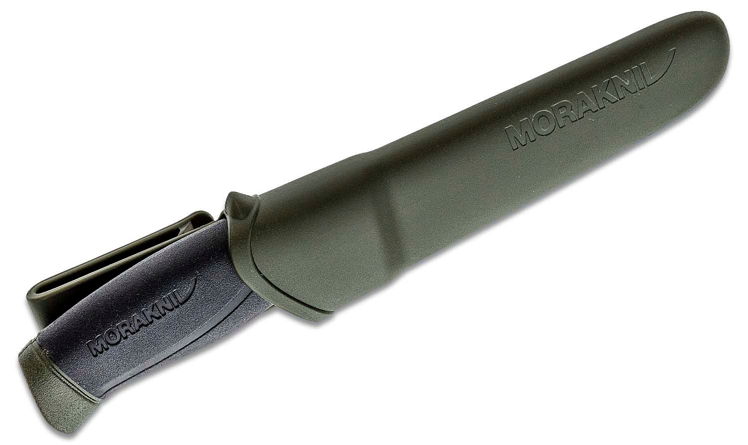 Morakniv Companion Fixed Blade Outdoor Knife with Carbon Steel Blade,  4.1-Inch, Military Green 
