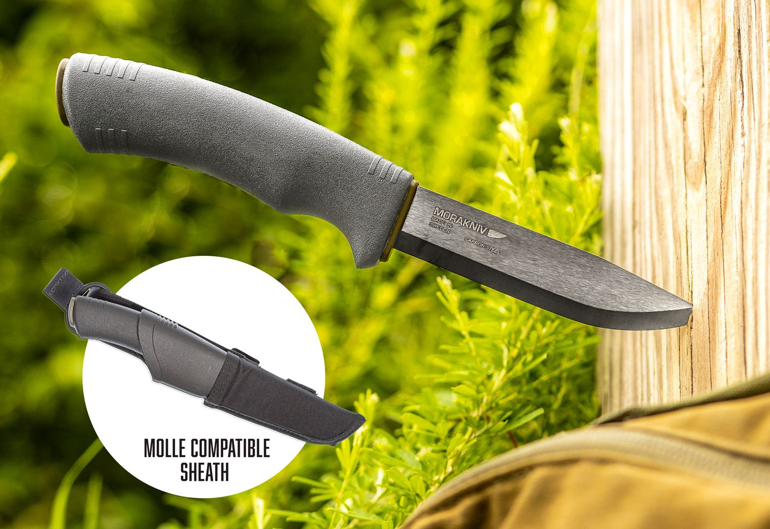 Morakniv Garberg Utility Knife Fixed 4.3 Black Carbon Steel Blade