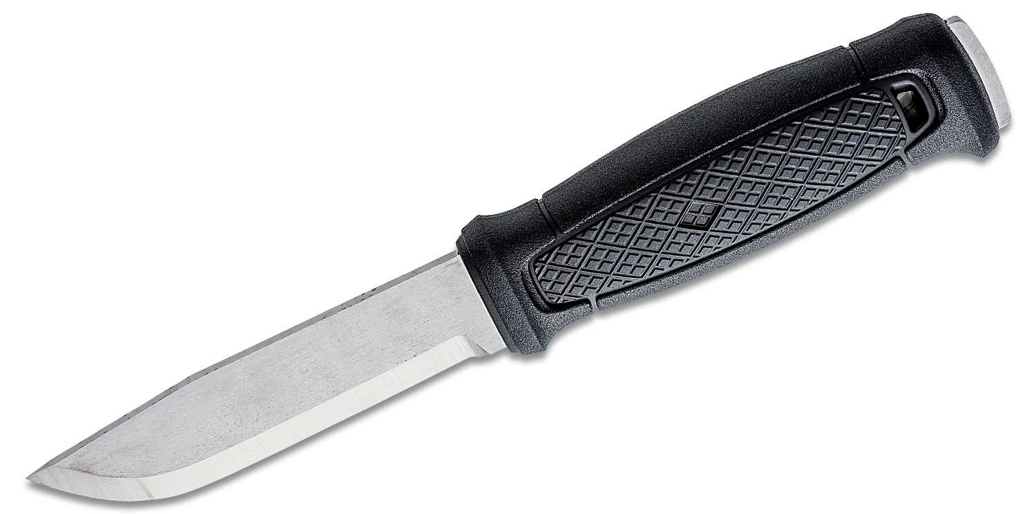 Morakniv Garberg Utility Knife Fixed 4.3 14C28N Blade, Black Polyamide  Handle, Leather Sheath - KnifeCenter - M-12635
