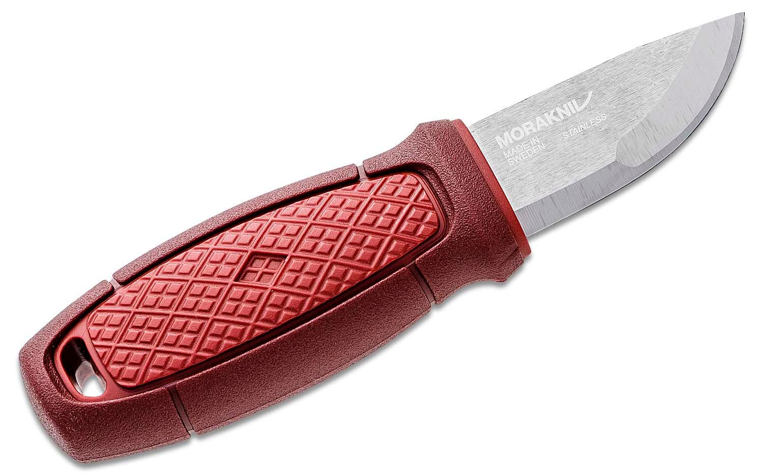 Morakniv Eldris Pocket-Size Fixed 2.2 12C27 Blade, Red Polypropylene  Handle, Plastic Sheath - KnifeCenter - M-12648