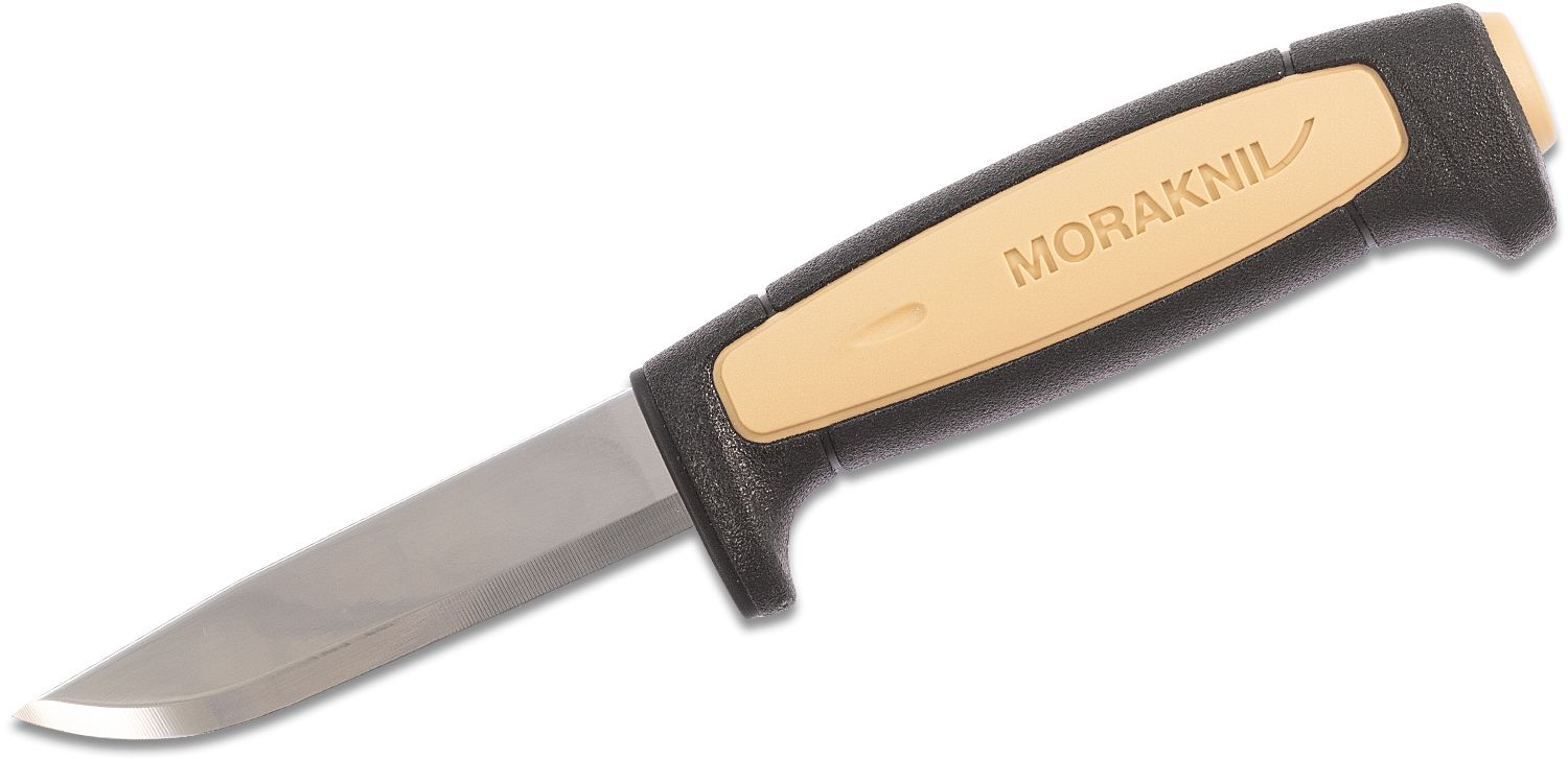 Morakniv Mora of Sweden Basic 511 Fixed 3.5 Carbon Steel Polished Plain  Blade, Red/Black Polypropylene Handle, Polymer Sheath - KnifeCenter -  M-13245
