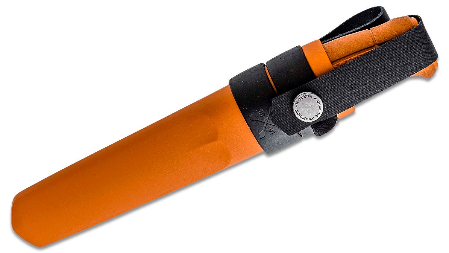 Morakniv Kansbol Utility Knife Fixed 4.3 12C27 Blade, Burnt Orange TPE  Handle, Multi-Mount Sheath - KnifeCenter - M-13507