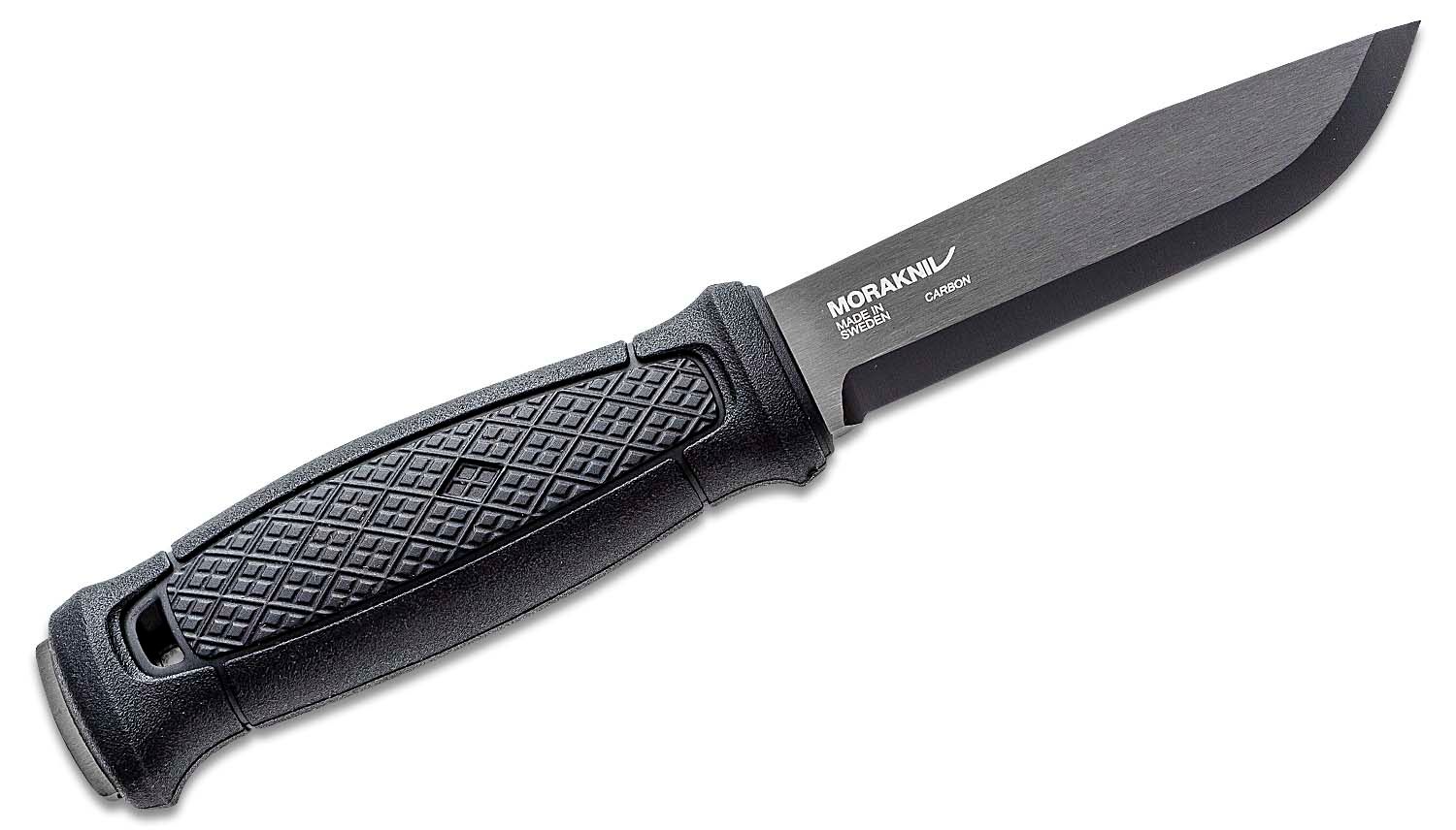 Mora Garberg survival black blade knife features an integrated