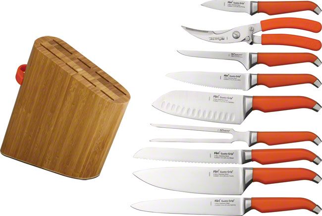 Furi FUR865 Rachael Ray Ten Piece Knife Set Bamboo Block