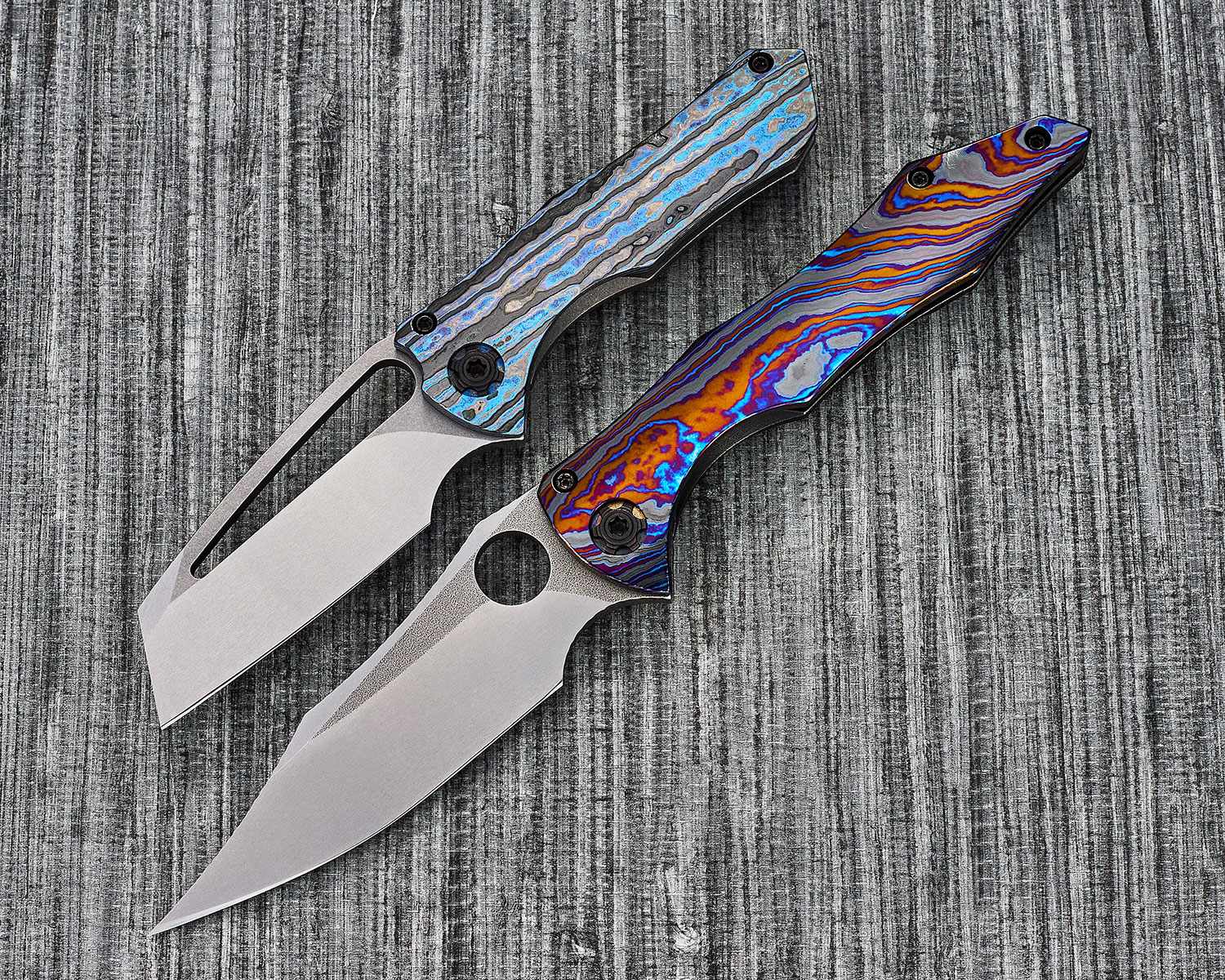 Gavko Knives Michal Gavac Custom Spydie Tiger Folding Knife 3.75