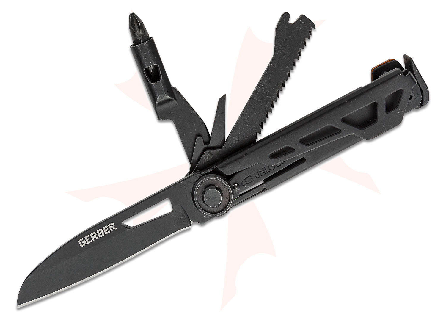 Gerber Armbar Trade MultiFunction Folding Knife 2.5" Black Plain Blade