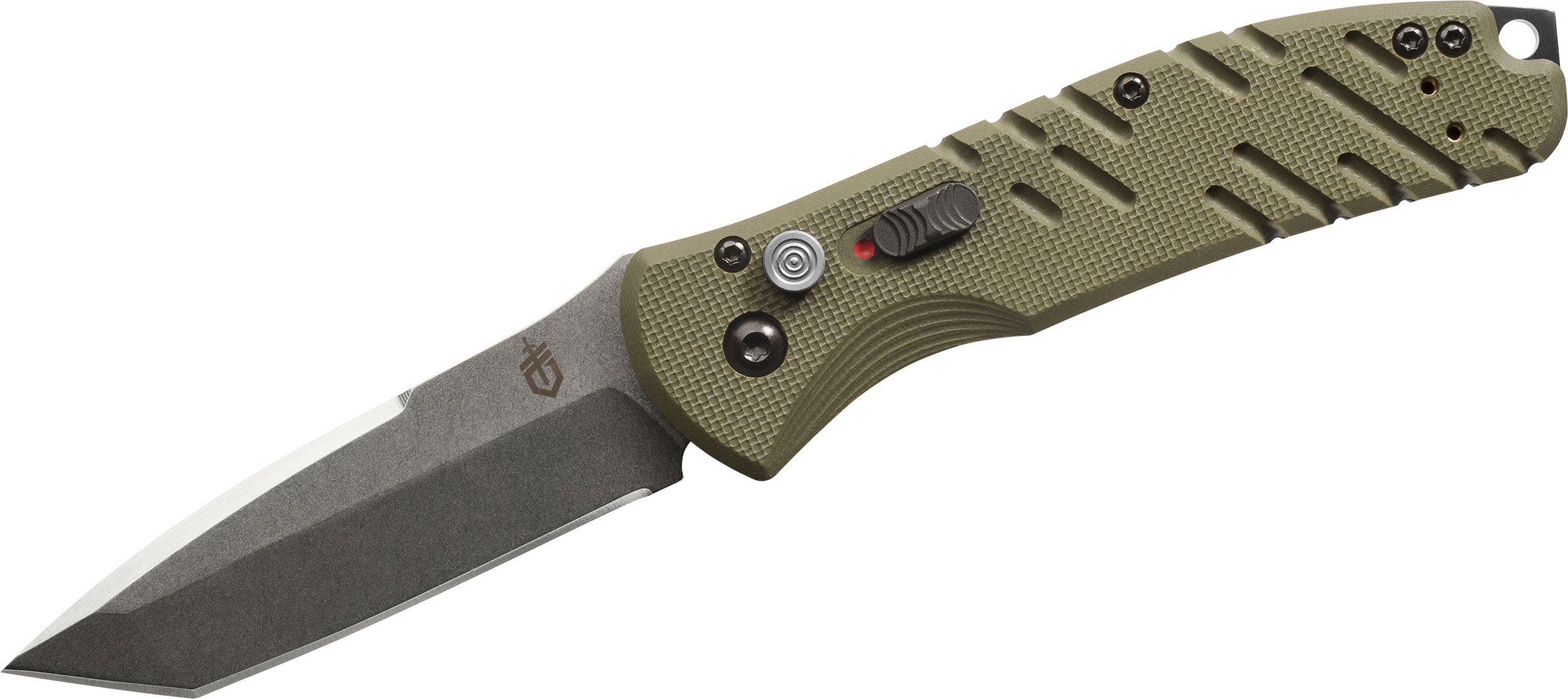 Gerber Propel Downrange AUTO Folding Knife 3.5" S30V Stonewashed Plain Blade, OD Green G10 Handles - KnifeCenter - 30-001308