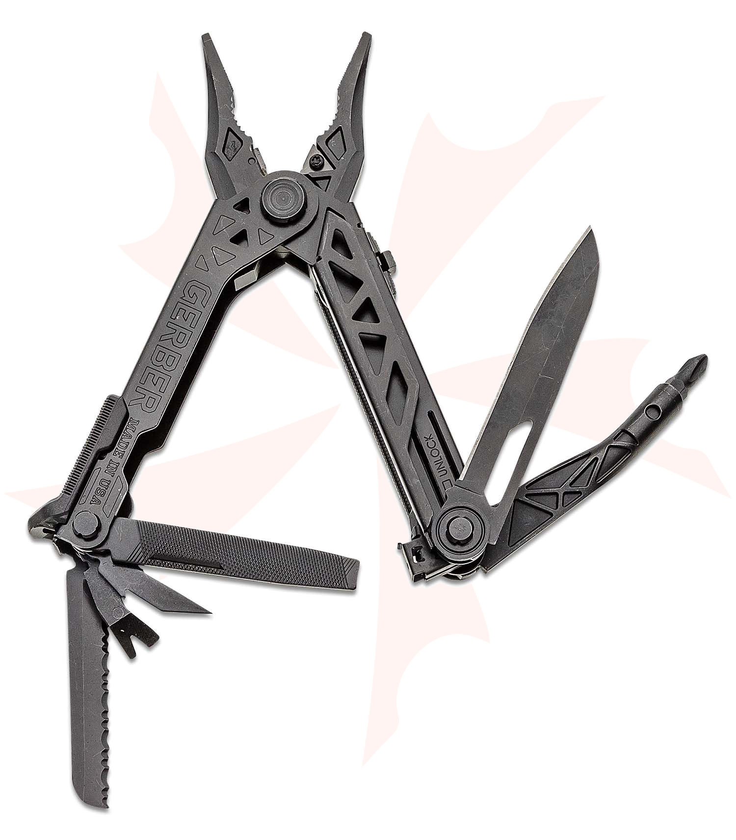 Gerber Center-Drive Black Multi-Tool with M4 Bit Set, Coyote Brown 