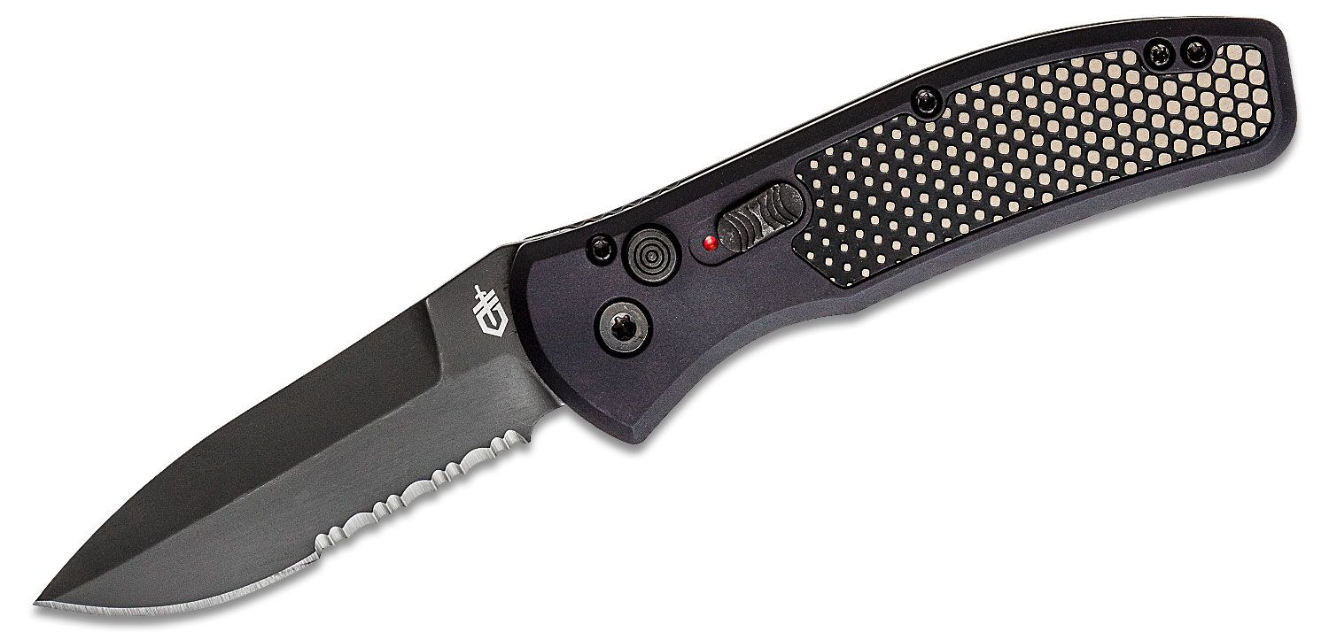 Gerber Empower Auto Folding Knife 325 S30v Black Combo Blade Black