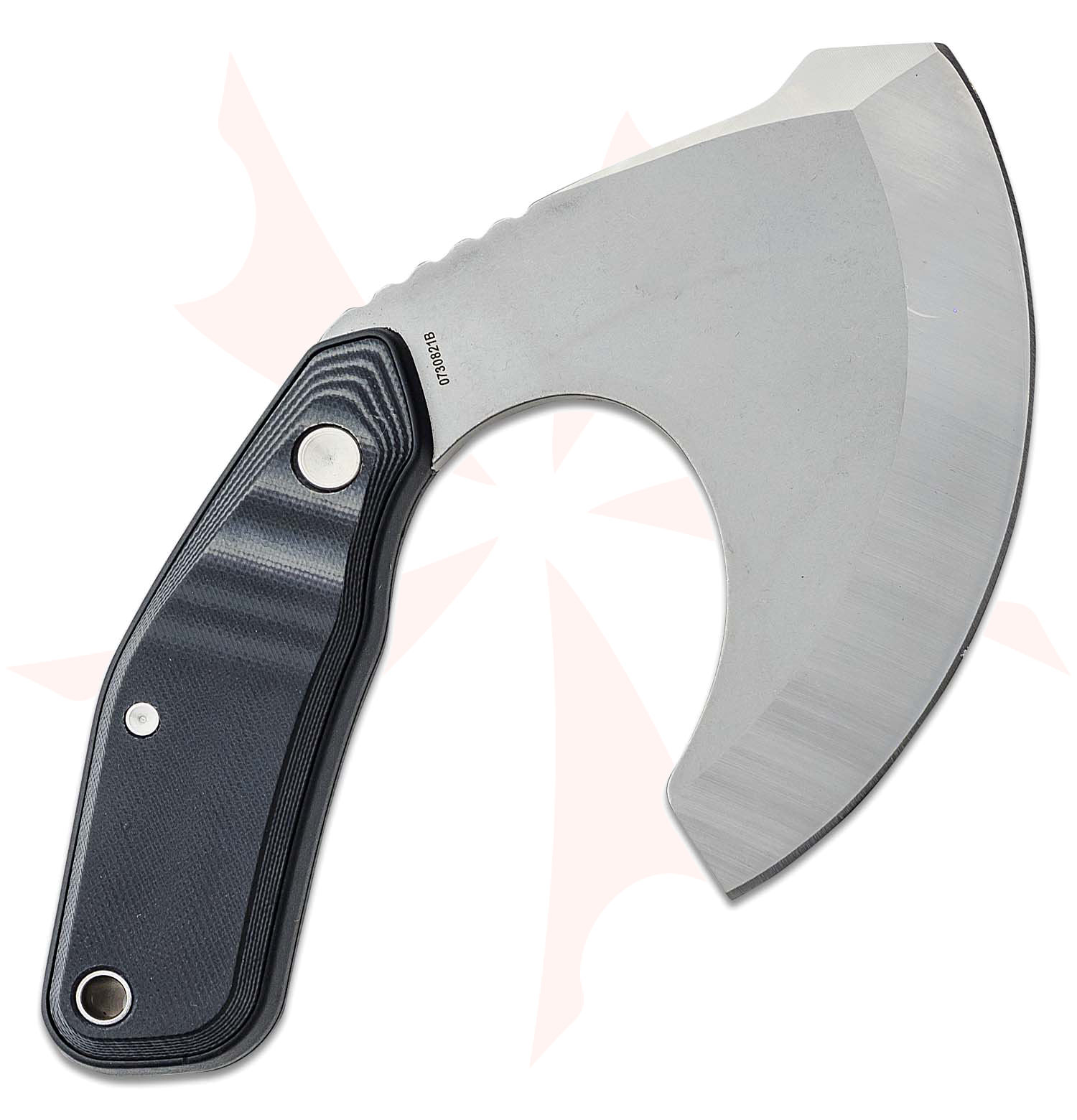 Gerber Downwind Ulu Fixed Blade Knife 3.42" Stonewashed, Black/Gray G10