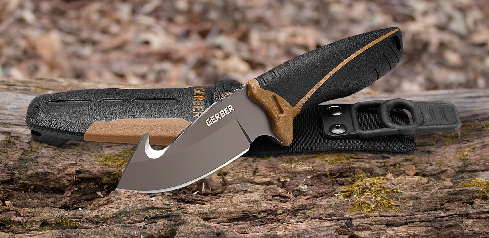 Gerber Myth Gut Hook Pro Fixed 3.75 Blade, Plastic Sheath, Carbide  Sharpener - KnifeCenter - 31-001095 - Discontinued