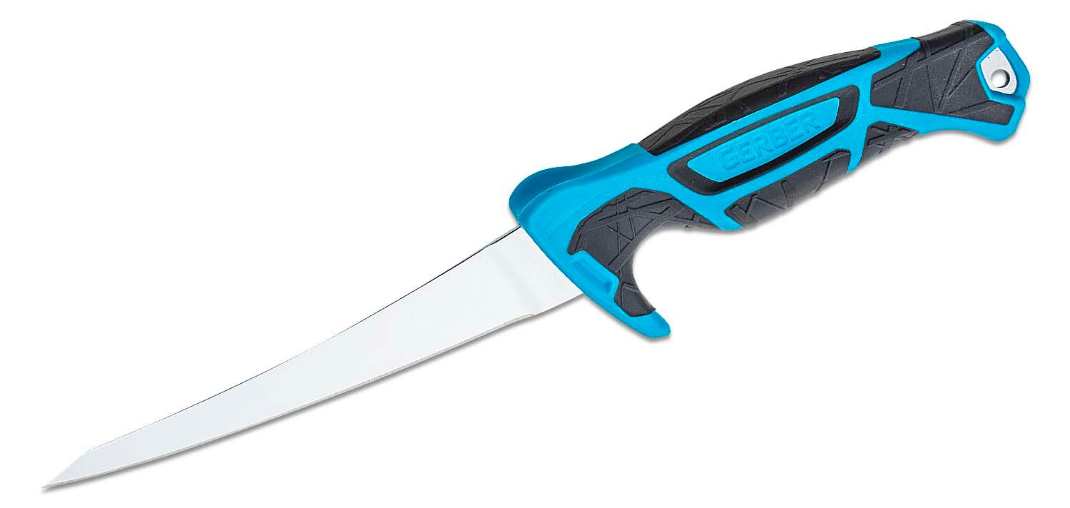 Gerber Fishing Series Controller Salt Rx 6 Flexible Fillet Knife,  Polypropylene Handle, Sheath with Built In Sharpening System - KnifeCenter  - 31-003557