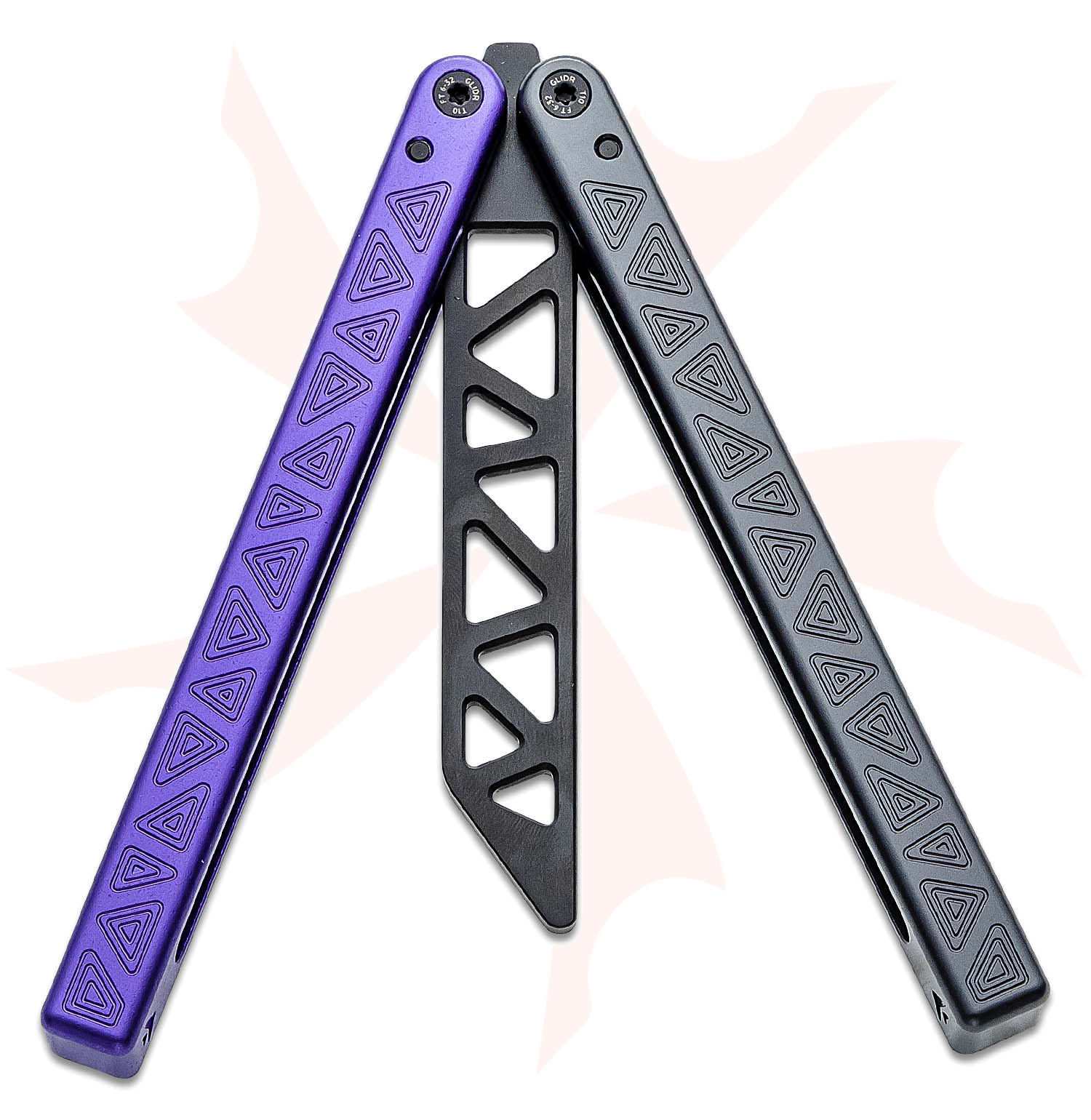 Glidr Original 4 Purple Rain Balisong Butterfly Trainer 4.8