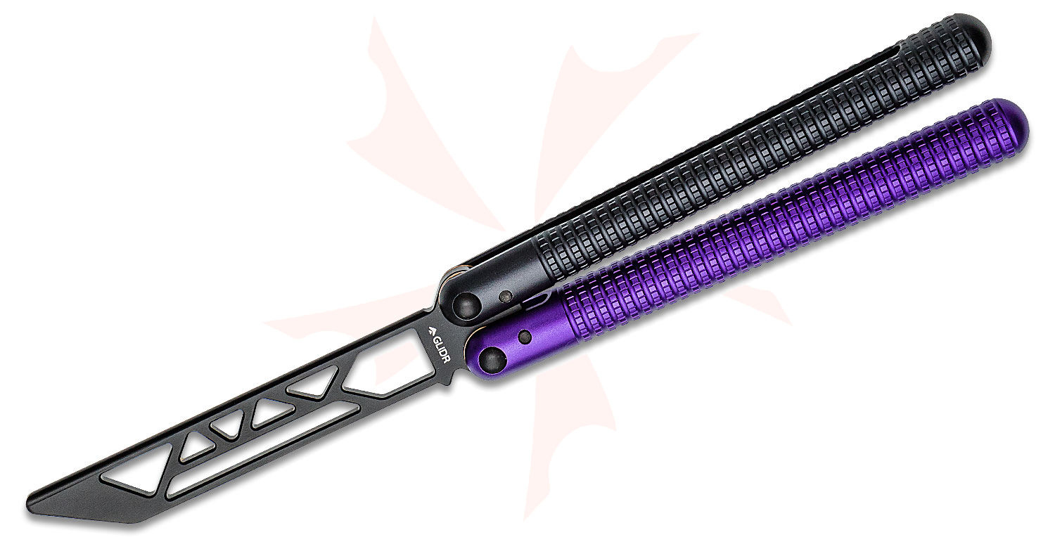 Glidr Sahara Purple Rain Balisong Butterfly Trainer 4.84
