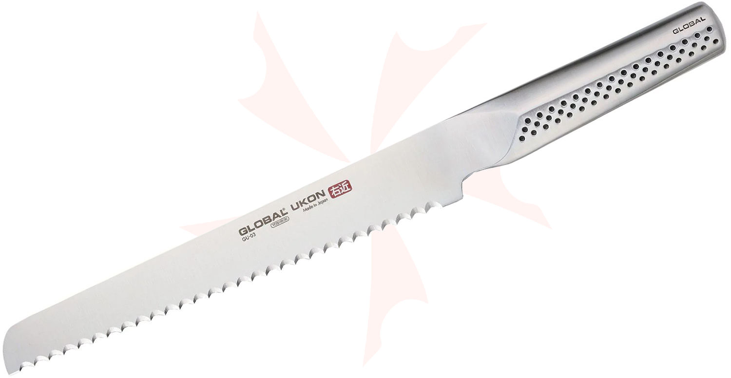 Global GU03 UKON 9" Serrated Bread Knife KnifeCenter