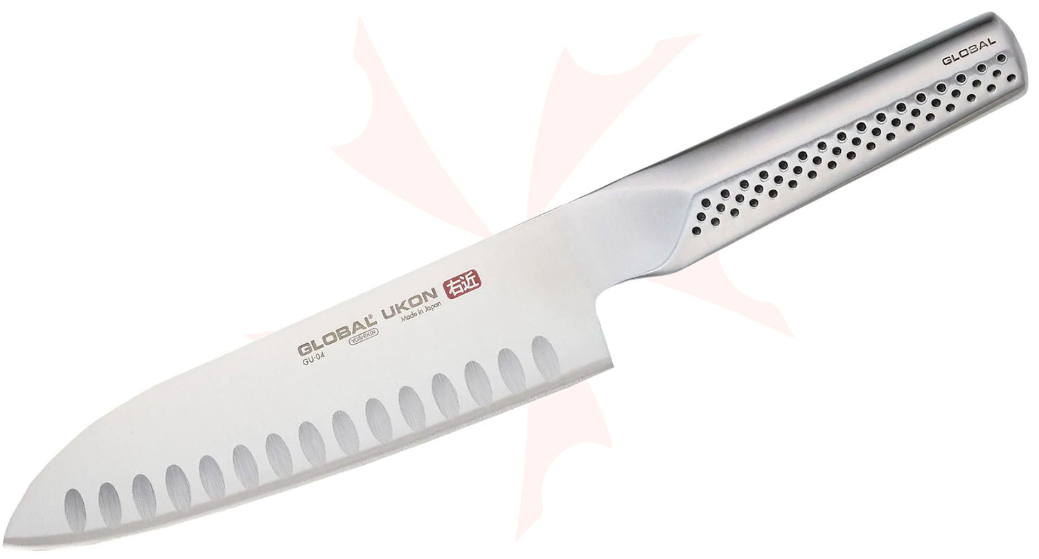 Global Ukon GU 3001 Set 3 Coltelli Da Cucina Professionali - Giapponesi: Spelucchino 7,6cm, Multiuso 15,2cm, Chef 20,3cm - 5