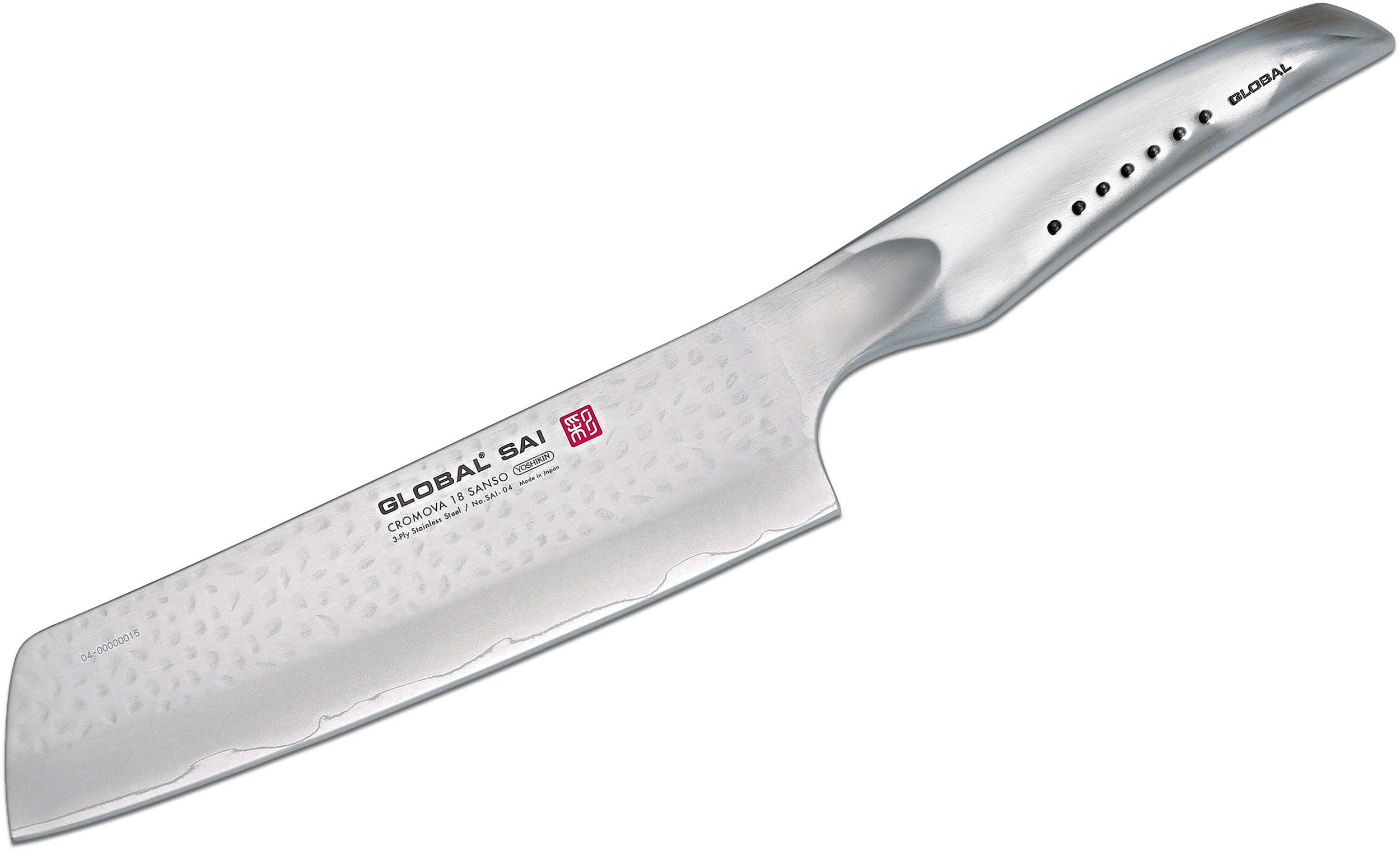SAI-04 Sai Vegetable Knife 7.5" Hammered Blade - KnifeCenter